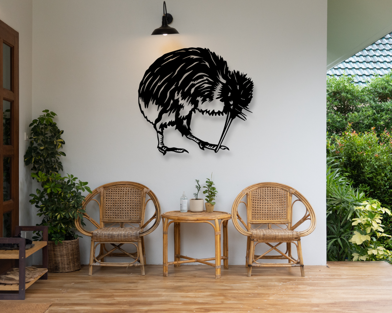 Kiwi #1 Outdoor Wall Art Panel - Hollow Cut