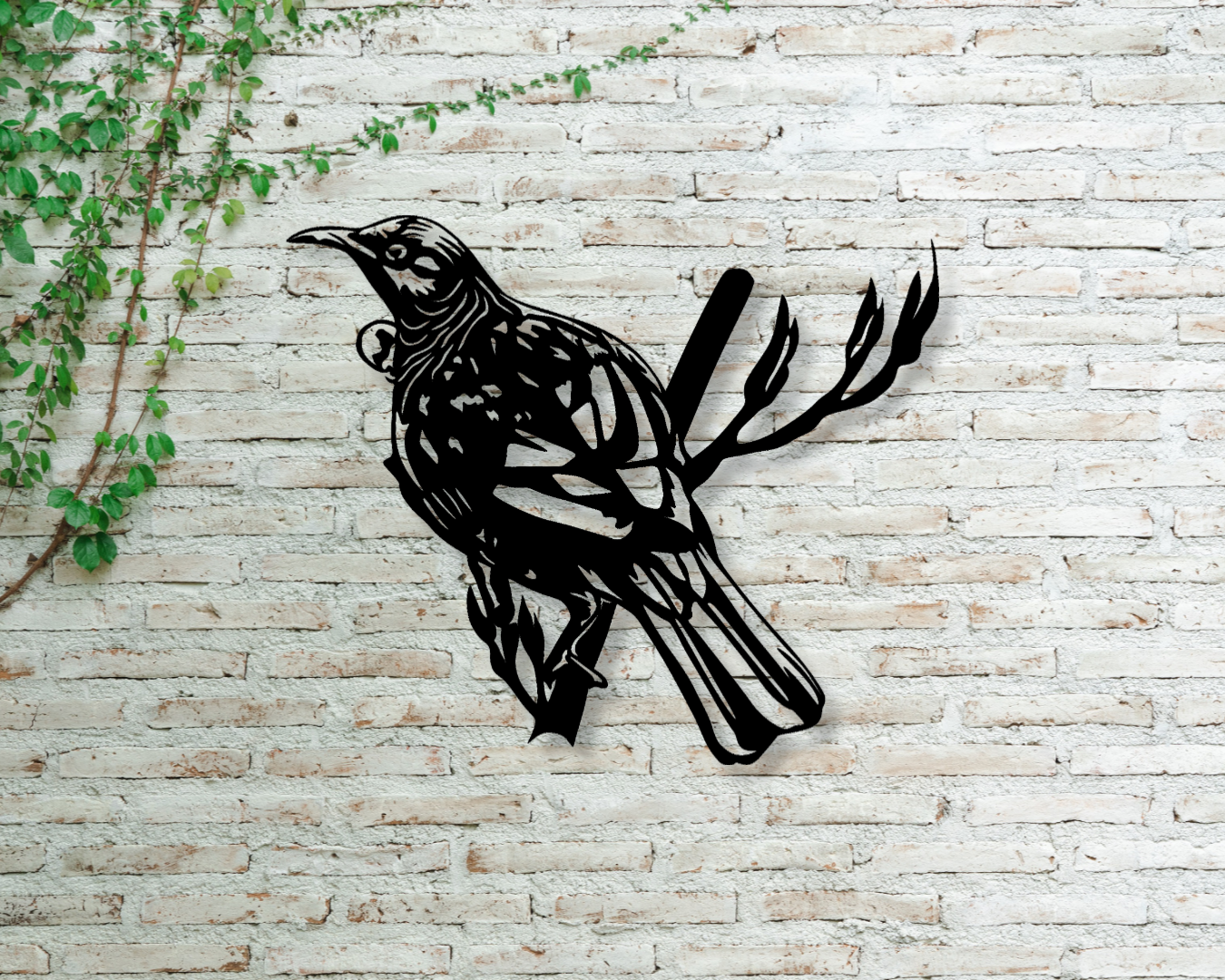Tui #2 Outdoor Wall Art Panel - Hollow Cut