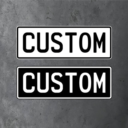 Custom/Personalised Show Motorcycle Number Plates - PRESSED ALUMINIUM RAISED LETTERS - MOTORCYCLE