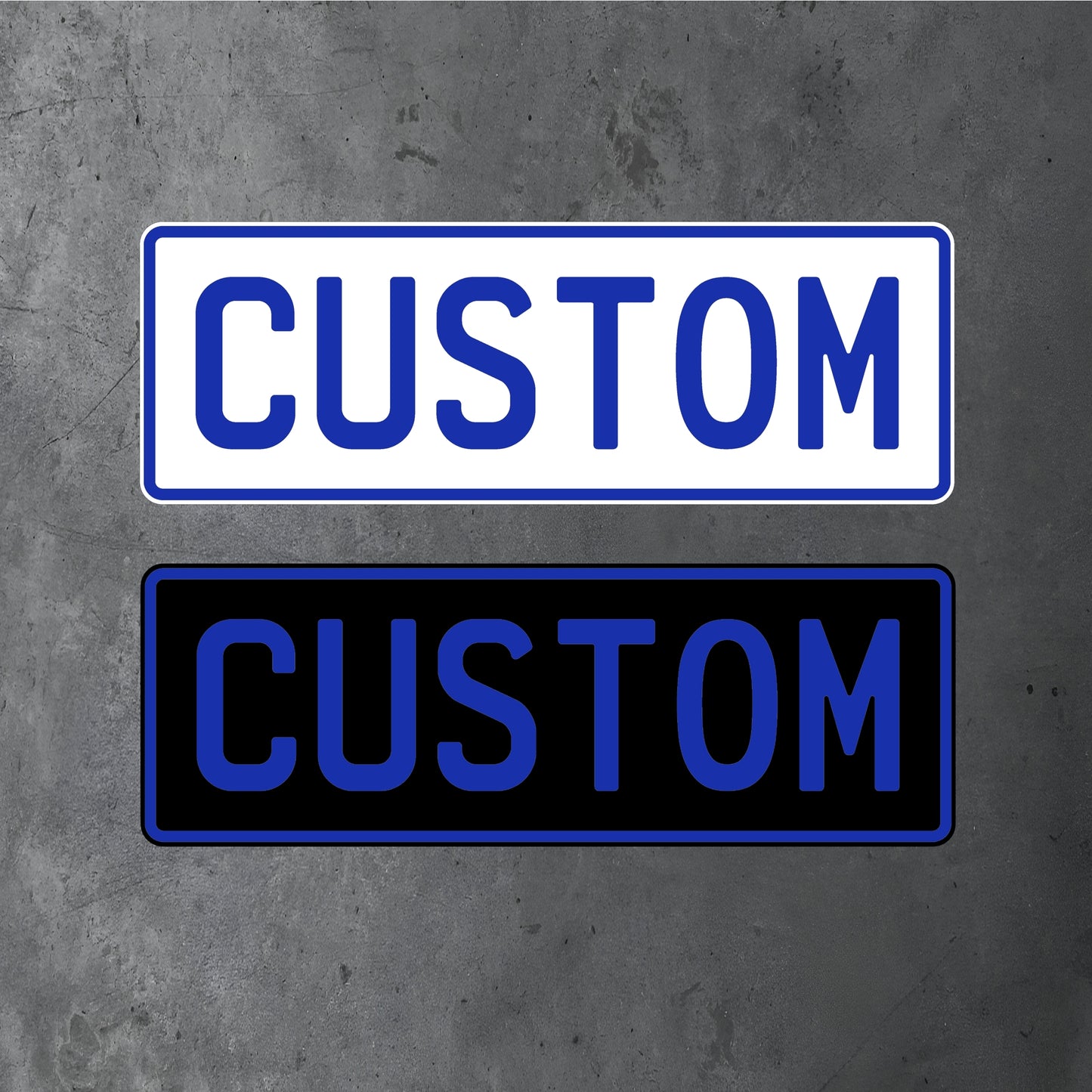 Custom/Personalised Show Car Number Plates - PRESSED ALUMINIUM RAISED LETTERS - VEHICLE