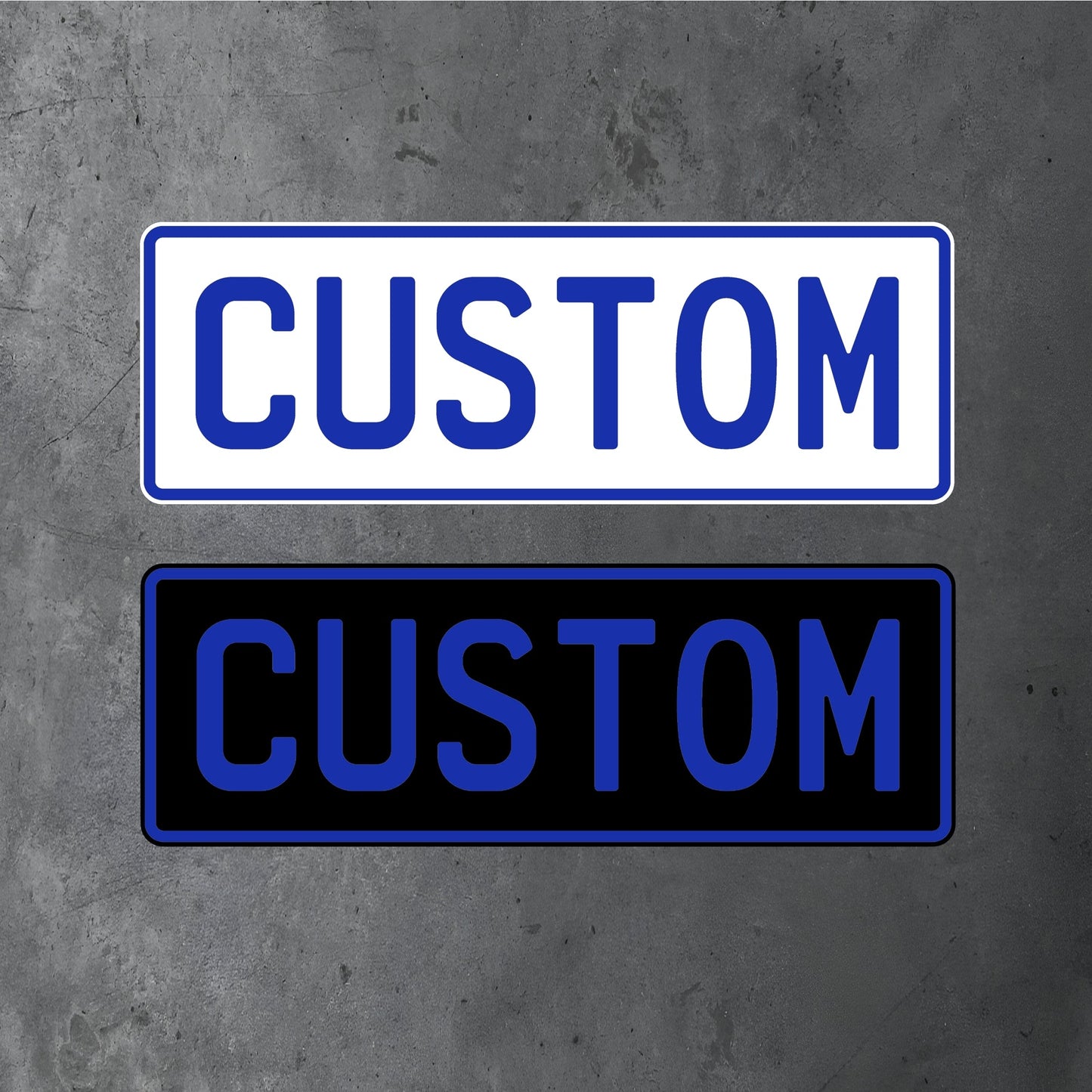 Custom/Personalised Show Motorcycle Number Plates - PRESSED ALUMINIUM RAISED LETTERS - MOTORCYCLE