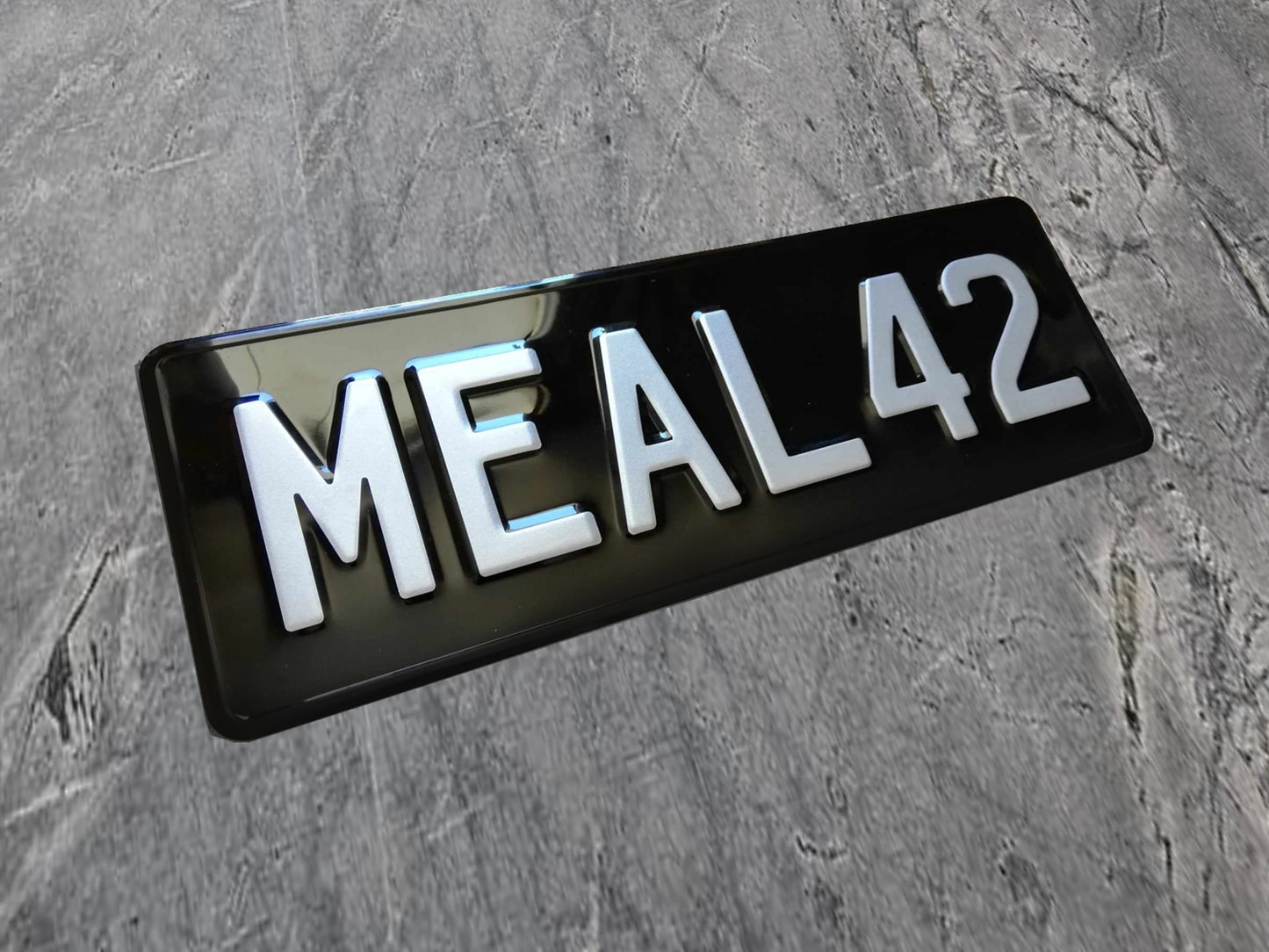 Custom/Personalised Show Car Number Plates - PRESSED ALUMINIUM RAISED LETTERS - VEHICLE