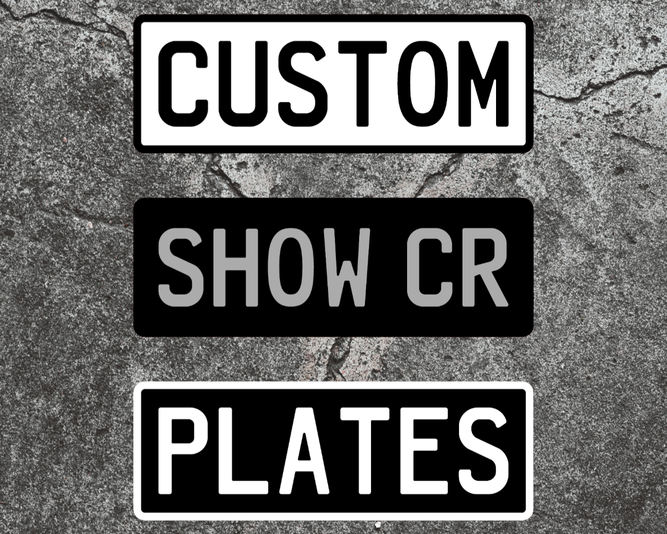 Custom/Personalised Motorcycle Number Plates - FLAT ACM – customcut