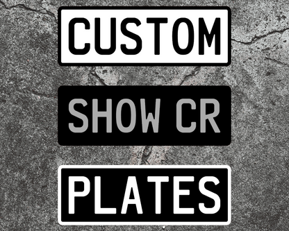 Custom/Personalised Motorcycle Number Plates - FLAT ACM