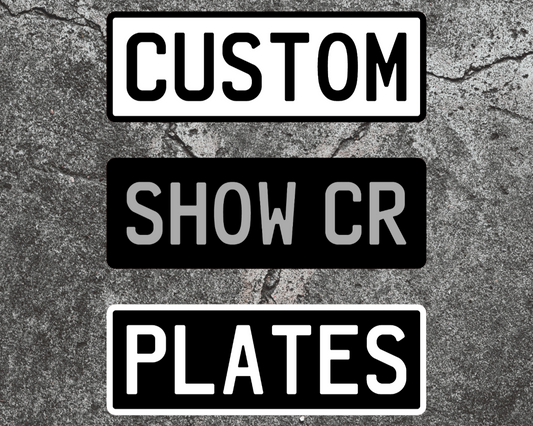 Custom/Personalised Motorcycle Number Plates - FLAT ACM