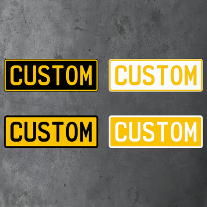 Custom/Personalised Show Car Number Plates - FLAT ACM