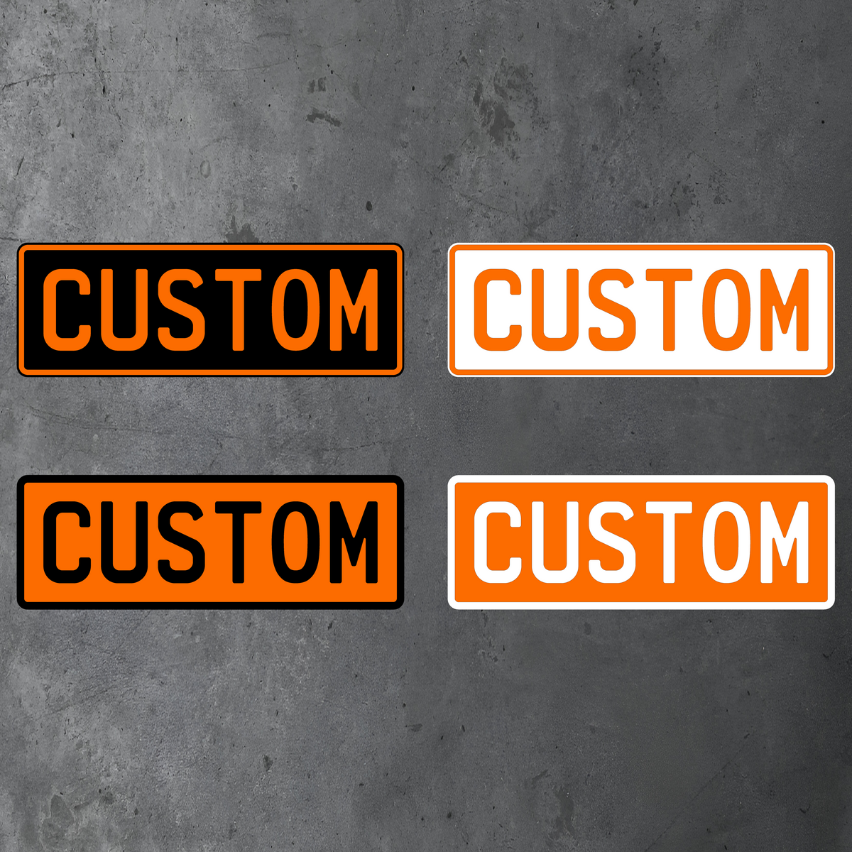 Custom/Personalised Show Car Number Plates - FLAT ACM – customcut