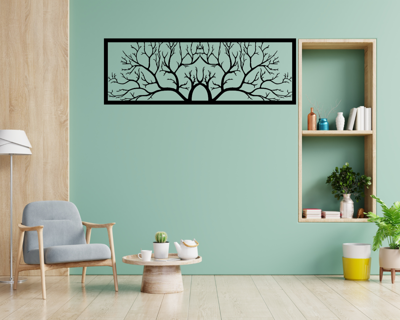 Mirror Tree Sticker Mirrored Tree Wall Decal – customcut