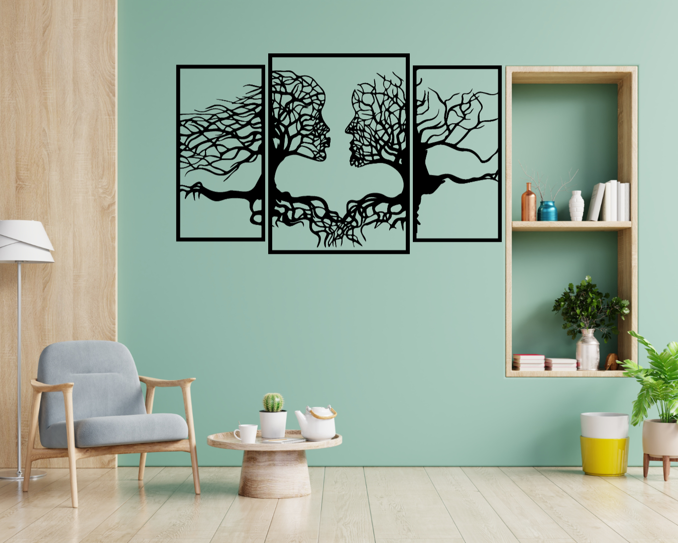 Tree Faces - 3 Panel Wall Decal